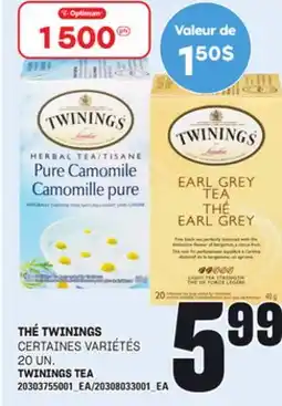 Provigo THÉ TWININGS, 20 UN offer