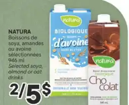 Brunet NATURA Boissons de soya, amandes ou avoine sélectionnées offer