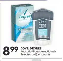 Brunet DOVE, DEGREE Antisudorifiques sélectionnés offer