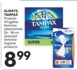 Brunet ALWAYS, TAMPAX Produits d'hygiène féminine sélectionnés offer