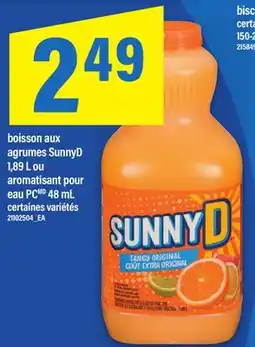 Maxi boisson aux agrumes SunnyD 1, 89 L ou aromatisant pour eau PC MD 48 mL offer