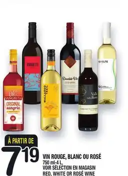 Marche Ami VIN ROUGE, BLANC OU ROSÉ | RED, WHITE OR ROSÉ WINE offer