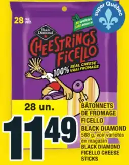 Super C BÂTONNETS DE FROMAGE FICELLO BLACK DIAMOND | BLACK DIAMOND FICELLO CHEESE STICKS offer