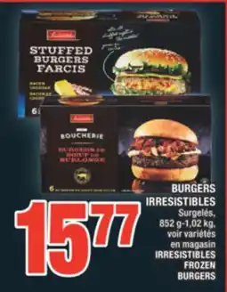 Super C BURGERS IRRESISTIBLES | IRRESISTIBLES FROZEN BURGERS offer
