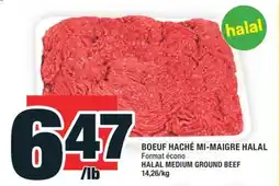 Super C BOEUF HACHÉ MI-MAIGRE HALAL | HALAL MEDIUM GROUND BEEF offer