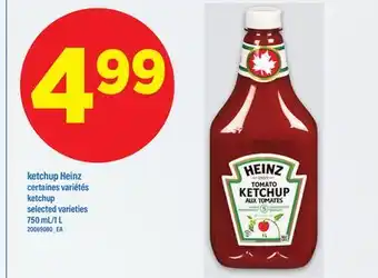 Maxi KETCHUP HEINZ, 750 mL/1 L offer