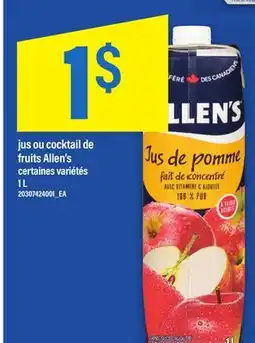 Maxi JUS OU COCKTAIL DE FRUITS ALLEN'S, 1L offer