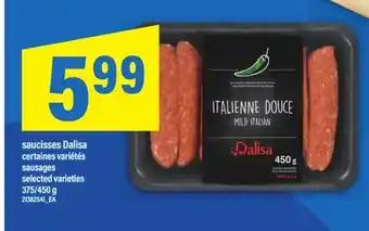 Maxi SAUCISSES DALISA, 375/450 g offer