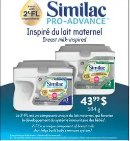 Jean Coutu SIMILAC Breast milk-inspired offer