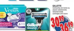 Jean Coutu GILLETTE Selected blade cartridges and razors offer