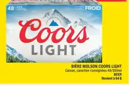 Super C BIÈRE MOLSON COORS LIGHT | BEER offer