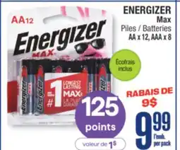 Jean Coutu ENERGIZER Max Batteries offer