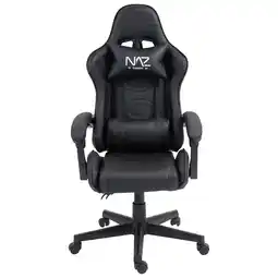 Best Buy Naz Tachi Ergonomic High-Back Faux Leather Gaming Chair - Black offer