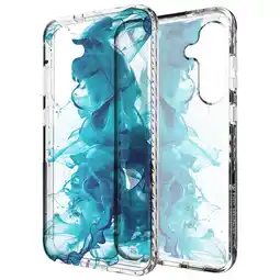 Best Buy CLCKR Topaz Fitted Hard Shell Case for Galaxy S24+ (Plus) - Blue/Clear offer