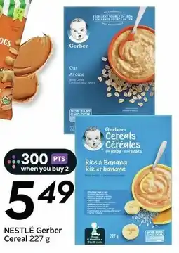 Sobeys NESTLÉ Gerber Cereal offer