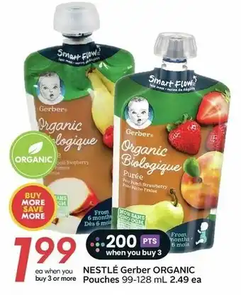 Sobeys NESTLÉ Gerber ORGANIC Pouches offer