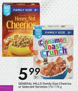 Sobeys GENERAL MILLS Family Size Cheerios or Selected Varieties offer