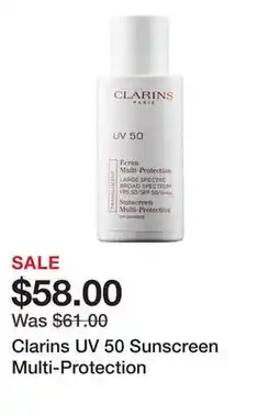 Sephora Clarins UV 50 Sunscreen Multi-Protection offer