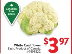 Walmart White Cauliflower offer