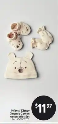 Walmart Infants' Disney Organic Cotton Accessories Set offer