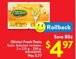 Walmart Olivieri Fresh Pasta offer