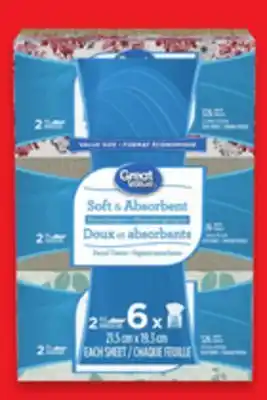 Walmart Great Value Facial Tissues offer
