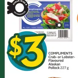 Sobeys COMPLIMENTS Crab-or Lobster-Flavoured Alaskan Pollock offer