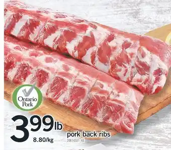 Fortinos pork back ribs offer