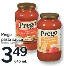 Fortinos Prego pasta sauce, 645mL offer