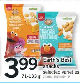 Fortinos EARTH'S BEST SNACKS 71-133 g offer