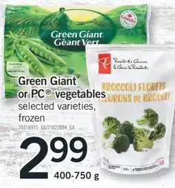 Fortinos Green Giant or or PC vegetables offer