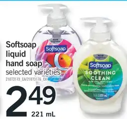 Fortinos Softsoap liquid hand soap 221 ML offer