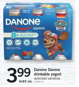 Fortinos DANONE DRINKABLE YOGURT 6x93 mL offer