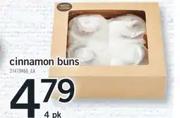 Fortinos 4 CINNAMON BUNS 4 pk offer