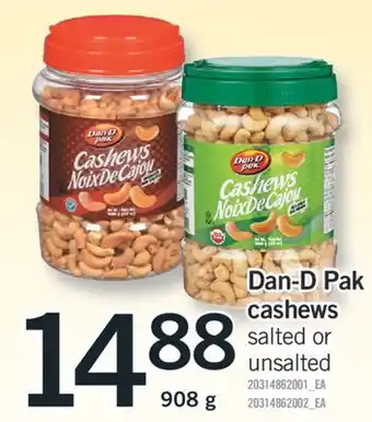 Fortinos Dan-D Pak cashews 908 g offer
