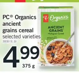 Fortinos PC Organics ancient grains cereal, 375 g offer