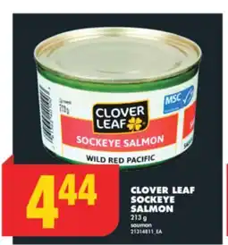 No Frills CLOVER LEAF SOCKEYE SALMON, 213 g offer