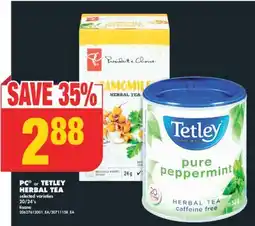 No Frills PC or TETLEY HERBAL TEA, 20/24's offer