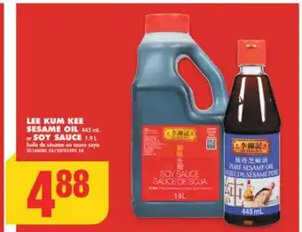 No Frills LEE KUM KEE SESAME OIL, 445 mL or SOY SAUCE, 1.9 L offer