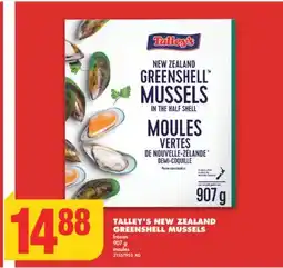 No Frills TALLEY'S NEW ZEALAND GREENSHELL MUSSELS frozen 907 g offer