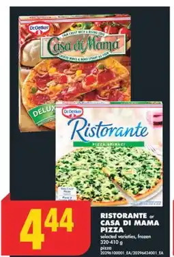 No Frills RISTORANTE or CASA DI MAMA PIZZA, 320-410 g offer