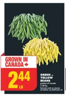 No Frills GREEN or YELLOW BEANS offer