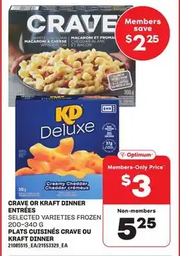 Independent Grocer CRAVE OR KRAFT DINNER ENTRÉES, 200-340 G offer