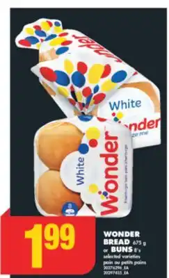 No Frills WONDER BREAD, 675 g or BUNS, 8's offer