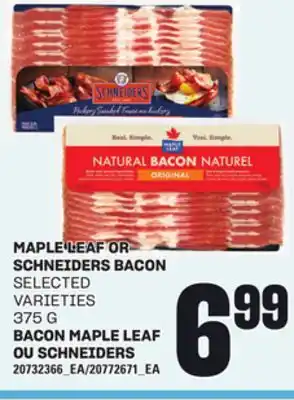 Independent Grocer MAPLE LEAF OR SCHNEIDERS BACON, 375 G offer