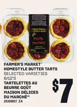 Independent Grocer FARMER'S MARKET HOMESTYLE BUTTER TARTS, 6/12'S offer