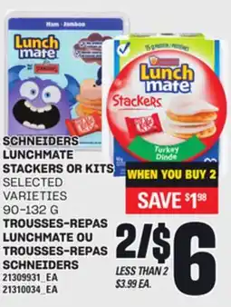 Independent Grocer SCHNEIDERS LUNCHMATE STACKERS OR KITS offer