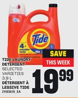 Independent Grocer TIDE LAUNDRY DETERGENT, 3.9 L offer