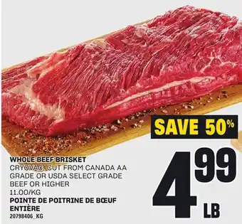 Independent Grocer WHOLE BEEF BRISKET offer