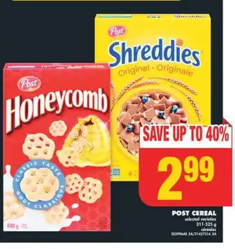 No Frills POST CEREAL,311-525 g offer